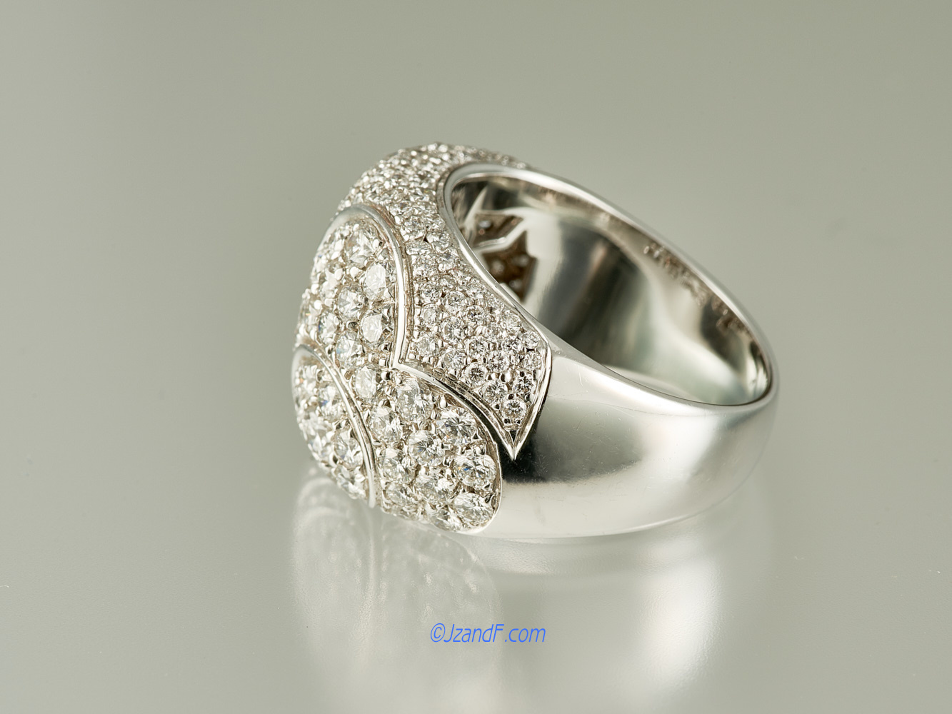 FRED of Paris Lovelight 950 Platinum Diamond Ring, Sizes 5.5 to 7.5