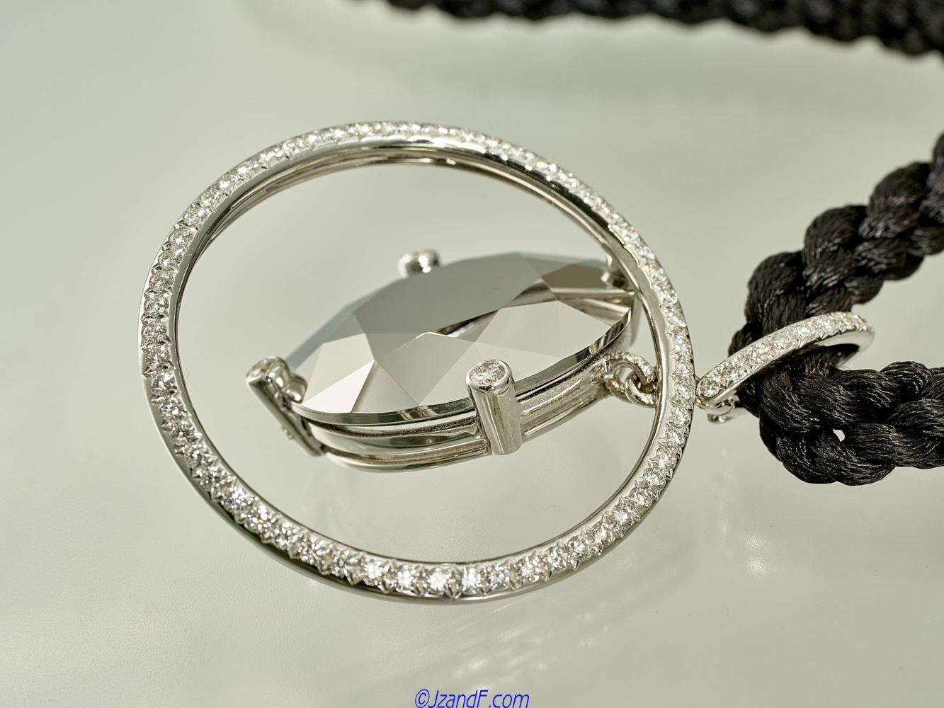 JZ&F Chopard 18k WG Golden Diamonds Diamond & Chrome Stone