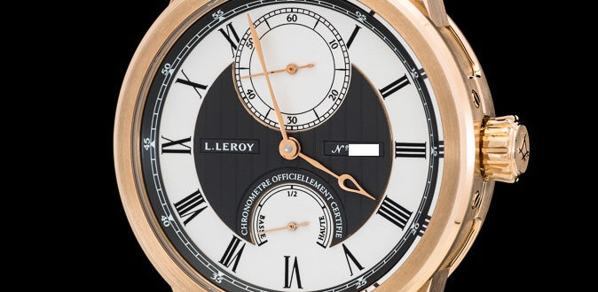 L.Leroy Men's Watch Marine Automatic Deck Chronometer 18K Rose Gold LL201/6 (front)